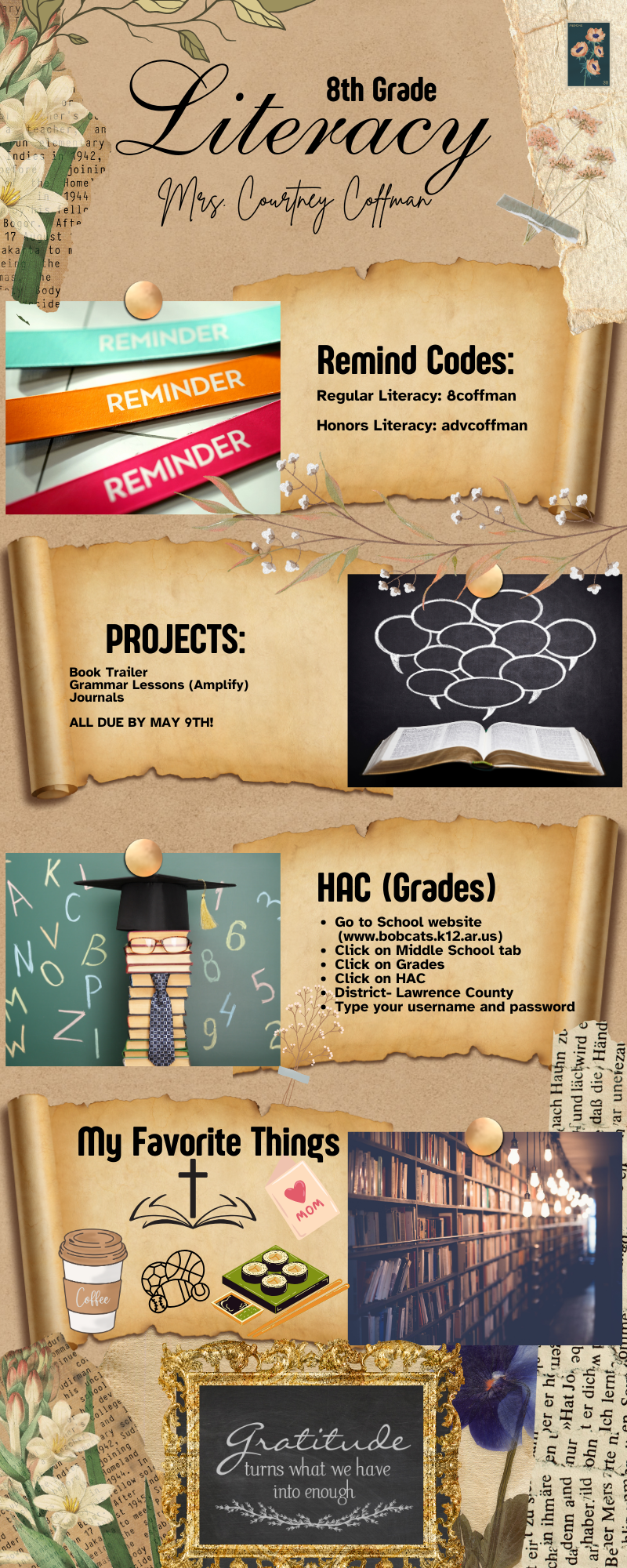 Teacher page 4th nine weeks
